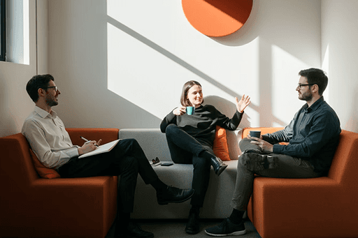 Team planning together