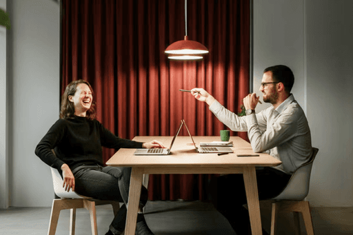 Colleagues discussing business strategy